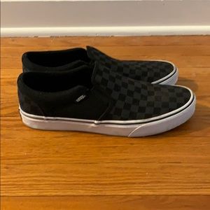 Vans black checkerboard